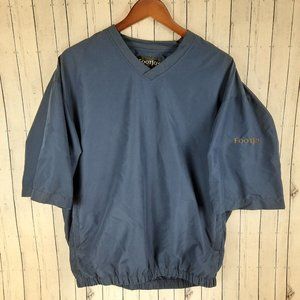 Footjoy Pullover Short Sleeve Golf Windbreaker Men's Medium Blue